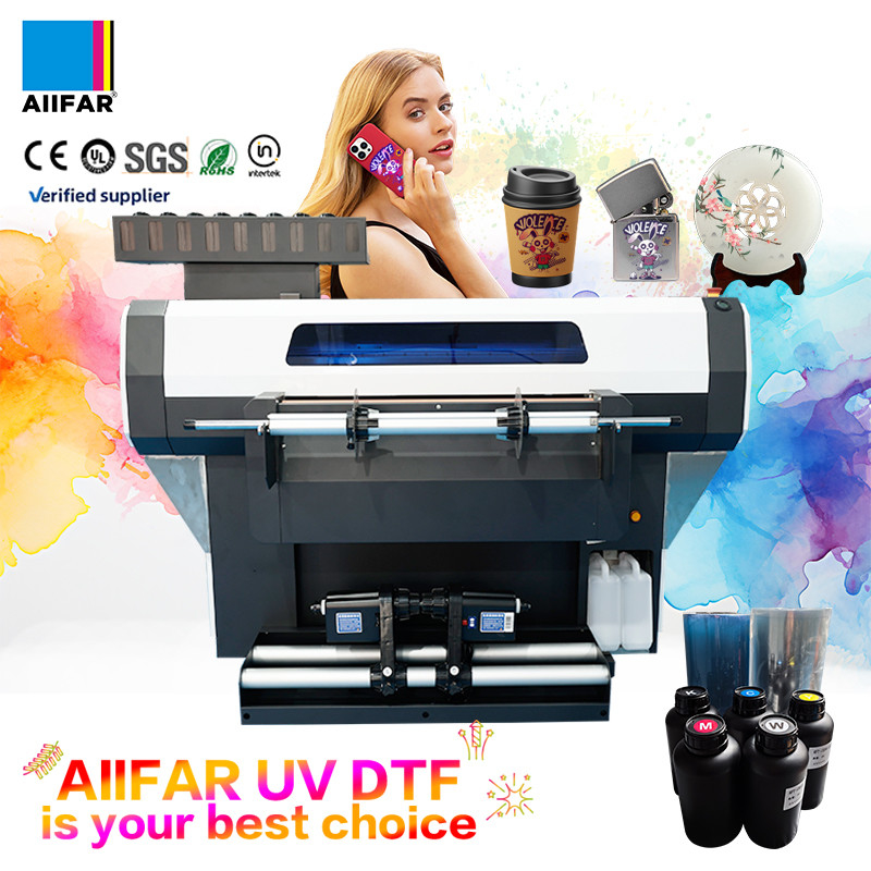 生産性 ロール ロール UV DTF プリンター インクジェット UV クリスタル ステッカー プリンター